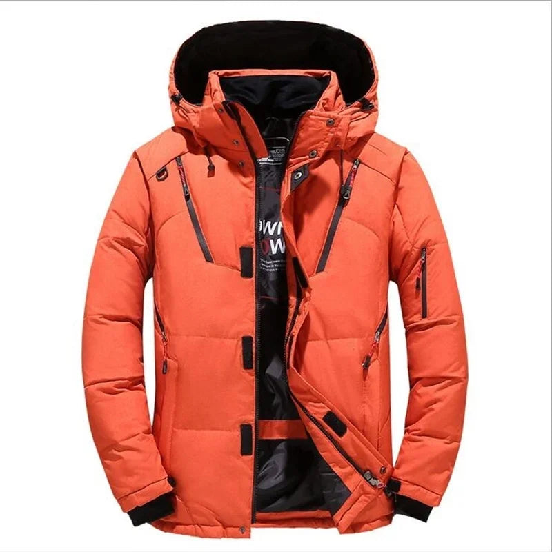 W&W Mode - Herren-Winterparka mit Kapuze - Warmer, winddichter Schneeparka für kalte Tage