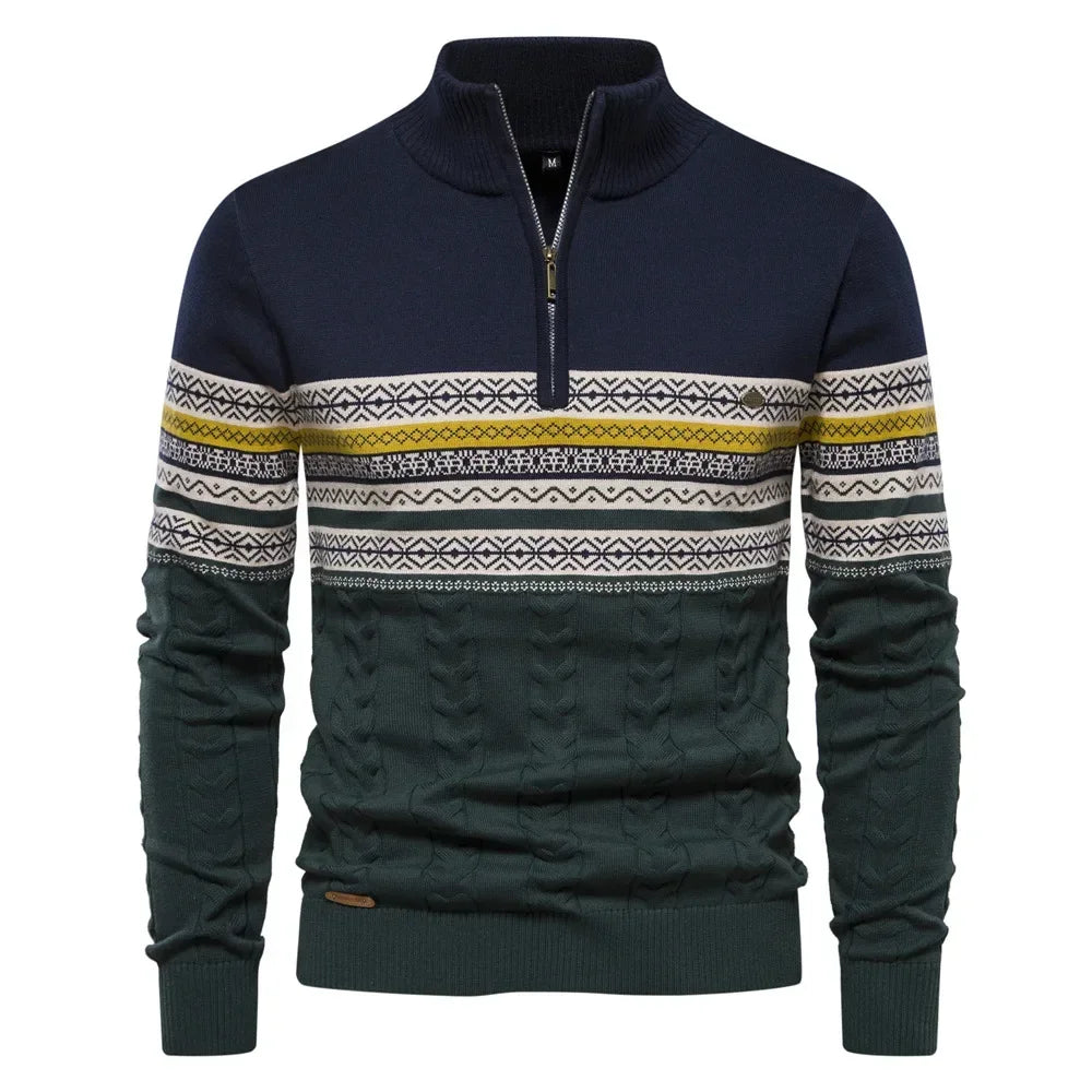 W&W Mode - Wärmender Strickpullover mit Halbem Rollkragen
