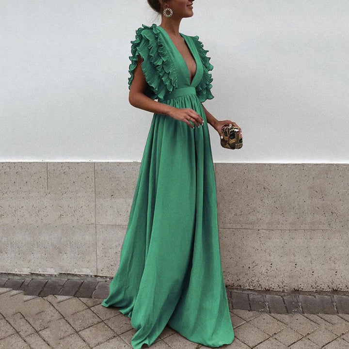 W&W Mode - Elegantes Kleid mit gerafften Ärmeln