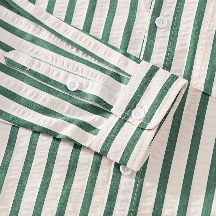 W&W Mode | Gestreiftes Lässiges Button-Down-Hemd