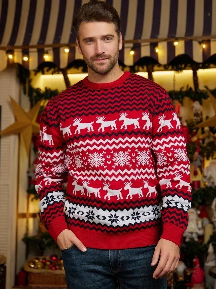 W&W Mode - Hässlicher Weihnachtspulli - Gemütlicher Strickpullover im skandinavischen Stil