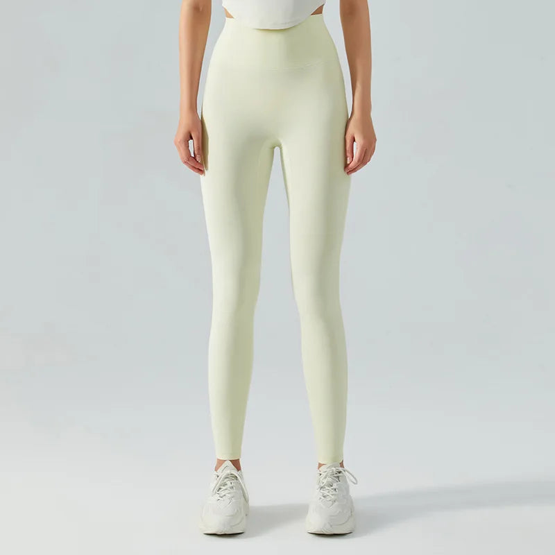 W&W Mode | Emily Sportswear Naked Hochtaillierte Tight Yoga Hosen Doppelseitig Gebürstet Pfirsich Po-Hebende Lauf Sport Fitness Leggings