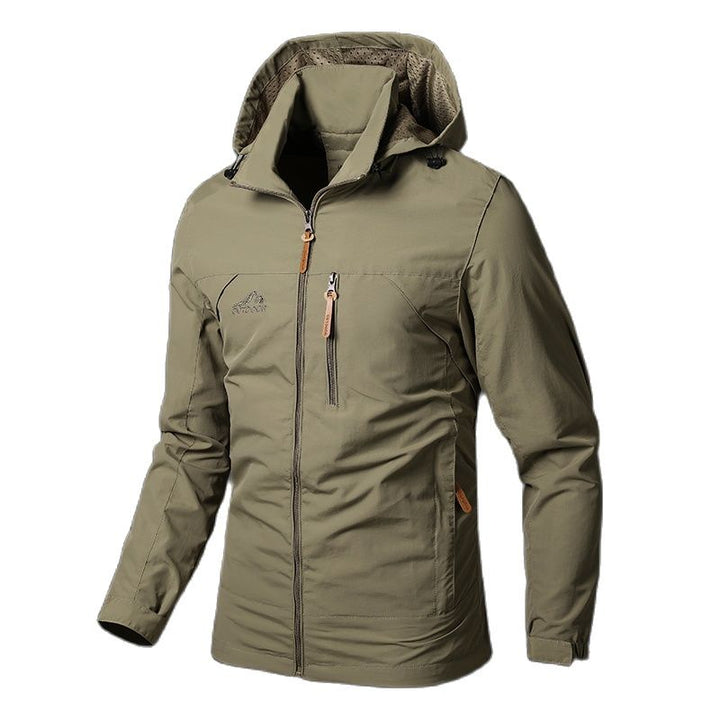 W&W Mode Herrenjacke Wasserdichte Kapuzenjacke | Windbreaker Elastischer Mantel für Männer