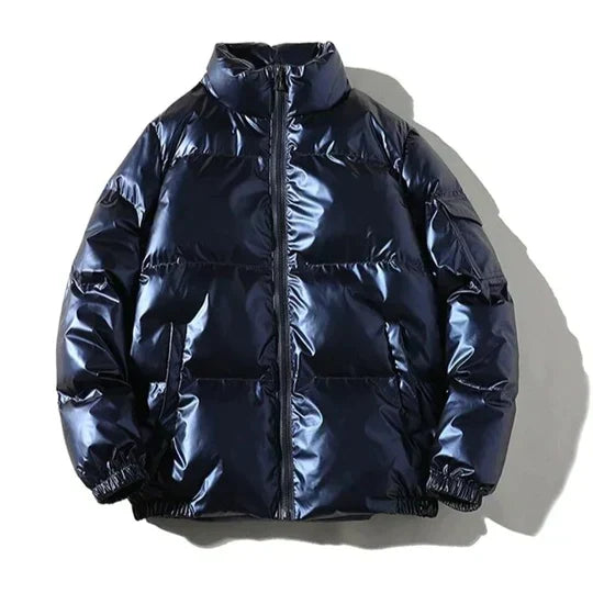 W&W Mode | Winddichte Metallische Winter-Pufferjacke