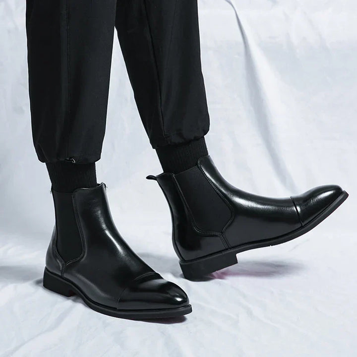 W&W Mode | Echtleder Chelsea-Stiefel