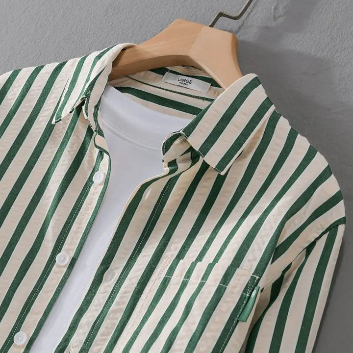 W&W Mode | Gestreiftes Lässiges Button-Down-Hemd