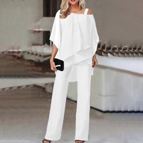 W&W Mode | Damen Jumpsuit | Zweiteiliges Set mit Cold Shoulder Design