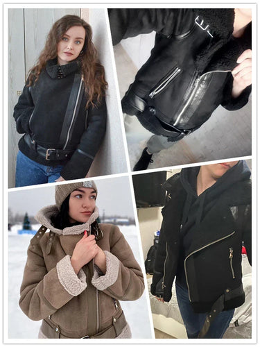 W&W Mode - Dicke Warme Wildlederjacke