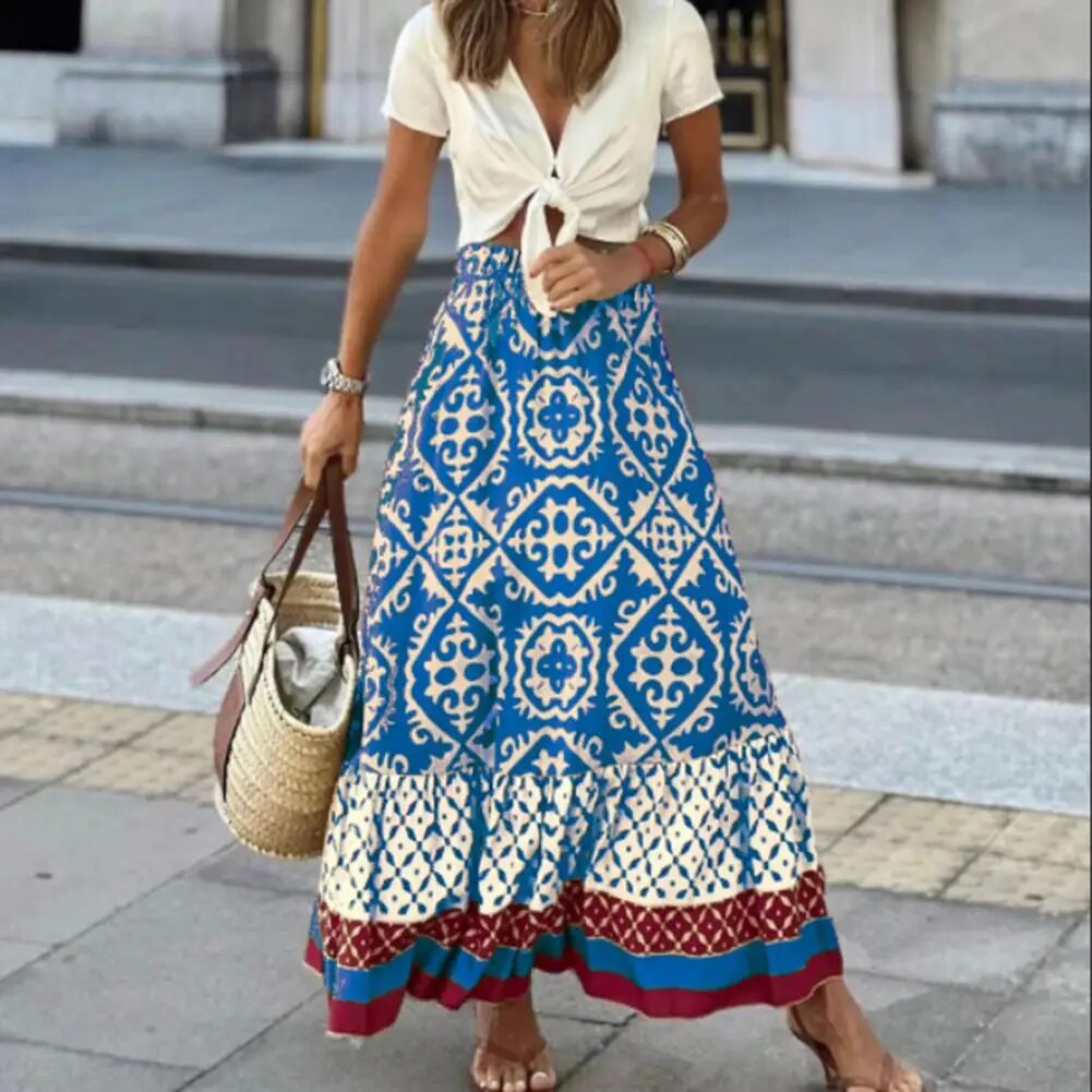 W&W Mode | Boho Print Maxi Rock für Damen