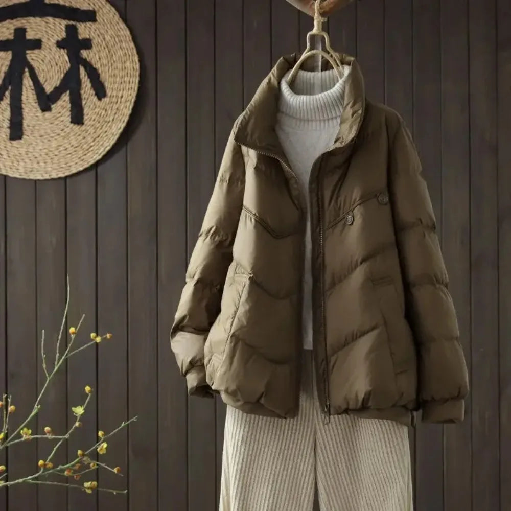 W&W Mode - Damen Steppjacke mit Stehkragen