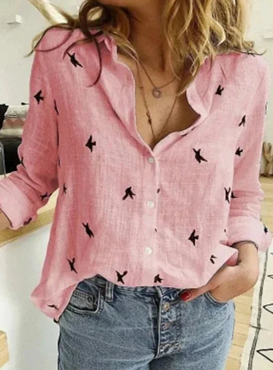 W&W Mode | Elegantes, lässiges Langarmshirt für Damen aus Polyester