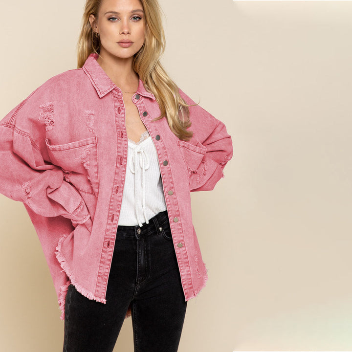 W&W Mode Denim Overshirt | Trendiges Shirt in Übergröße für Frauen