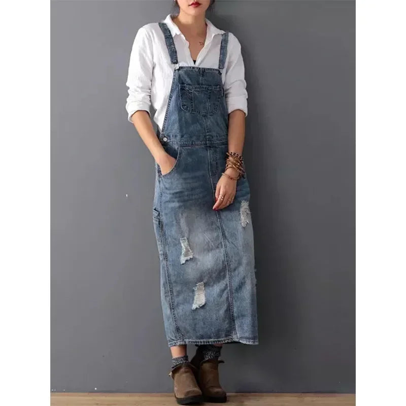 W&W Mode | Lässiges Denim Trägerkleid