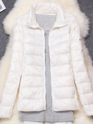 W&W Mode - Damen Ultraleichte Winddichte Daunenjacke