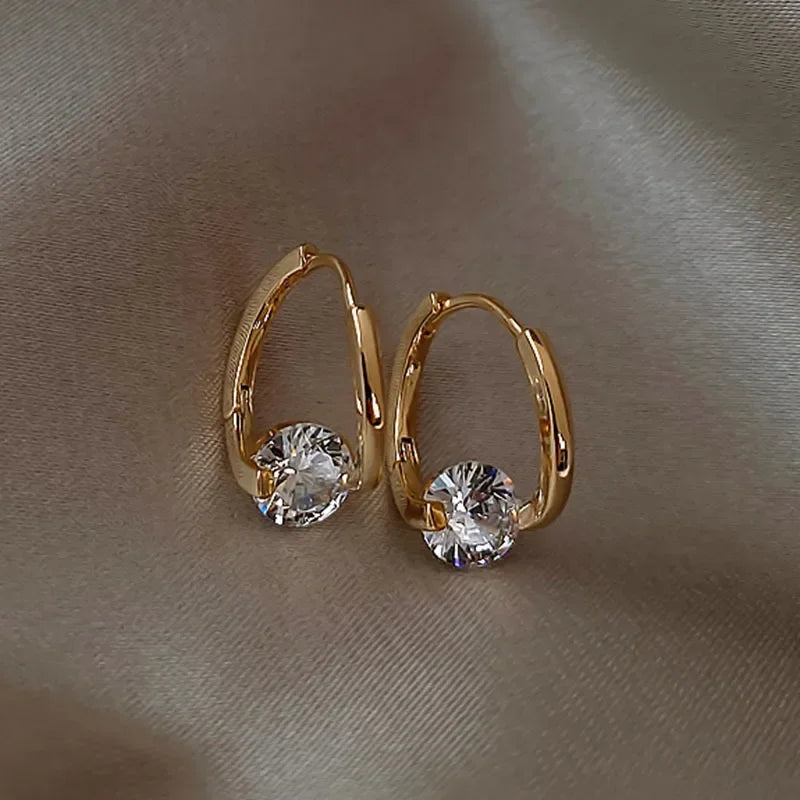 W&W Mode | Sterling Silber Geometrische Zirkon Ohrringe