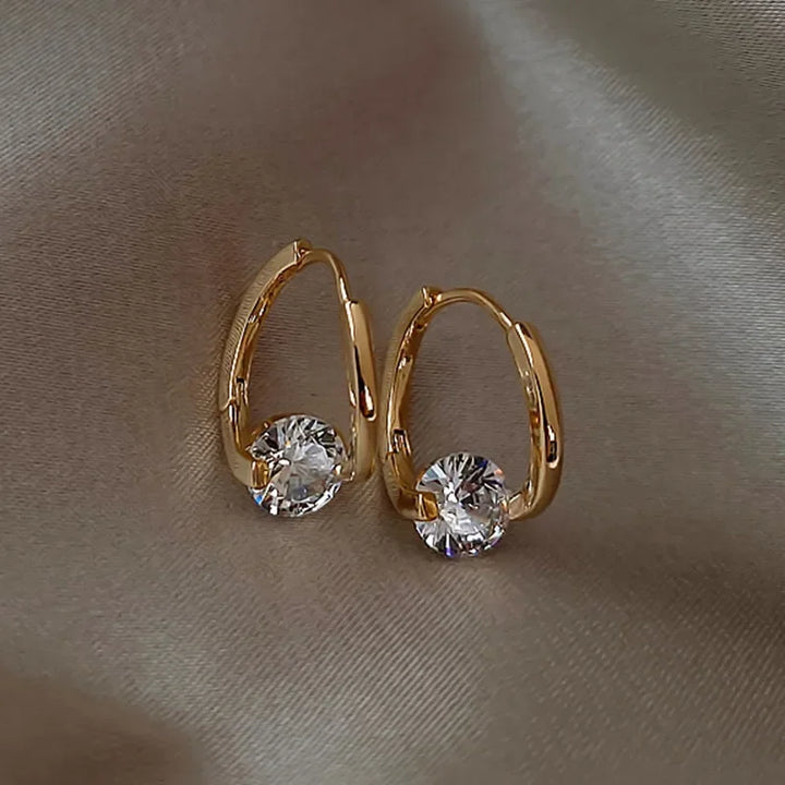 W&W Mode | Sterling Silber Geometrische Zirkon Ohrringe