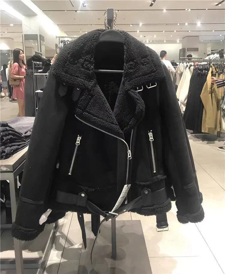 W&W Mode - Dicke Warme Wildlederjacke