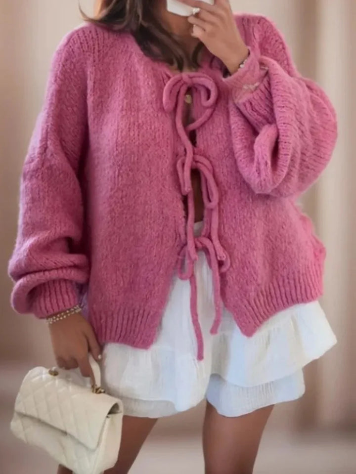 W&W Mode | Strickcardigan mit Schleifenverschluss für eine bohemian Ausstrahlung