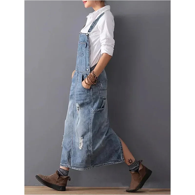 W&W Mode | Lässiges Denim Trägerkleid