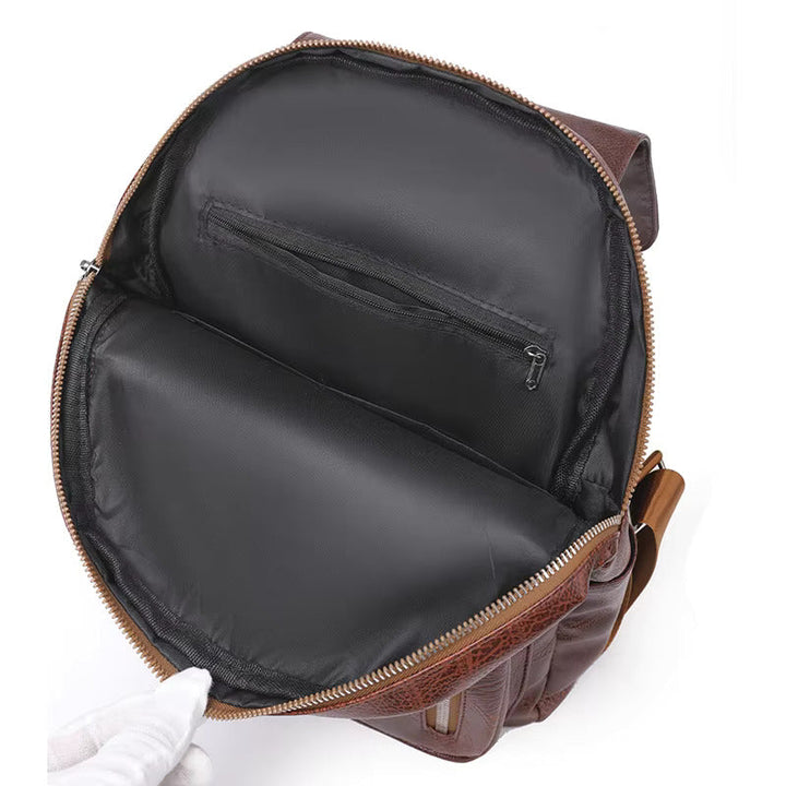 Damen-Lederrucksack mit diebstahlsicherem Design