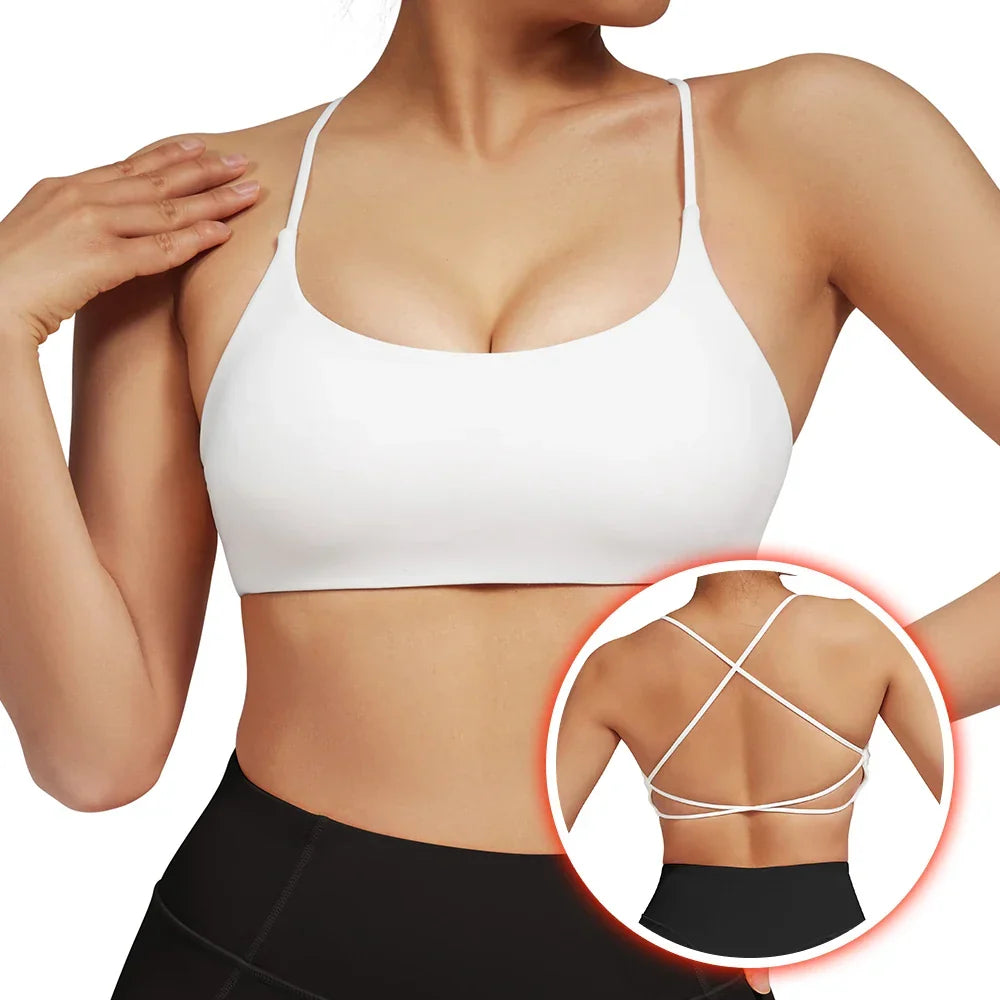 W&W Mode | Rückenfreier Stoßfester Fitness Sport Bh Mit Polstern Für Frauen