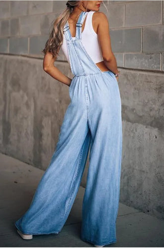 Damen-Latzhose aus Oversize-Denim