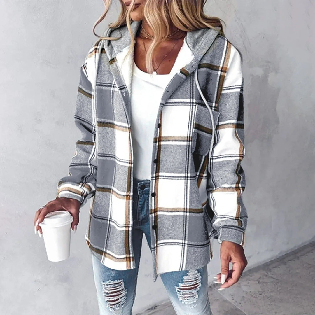 W&W Mode | Karierte Herbstjacke für Damen