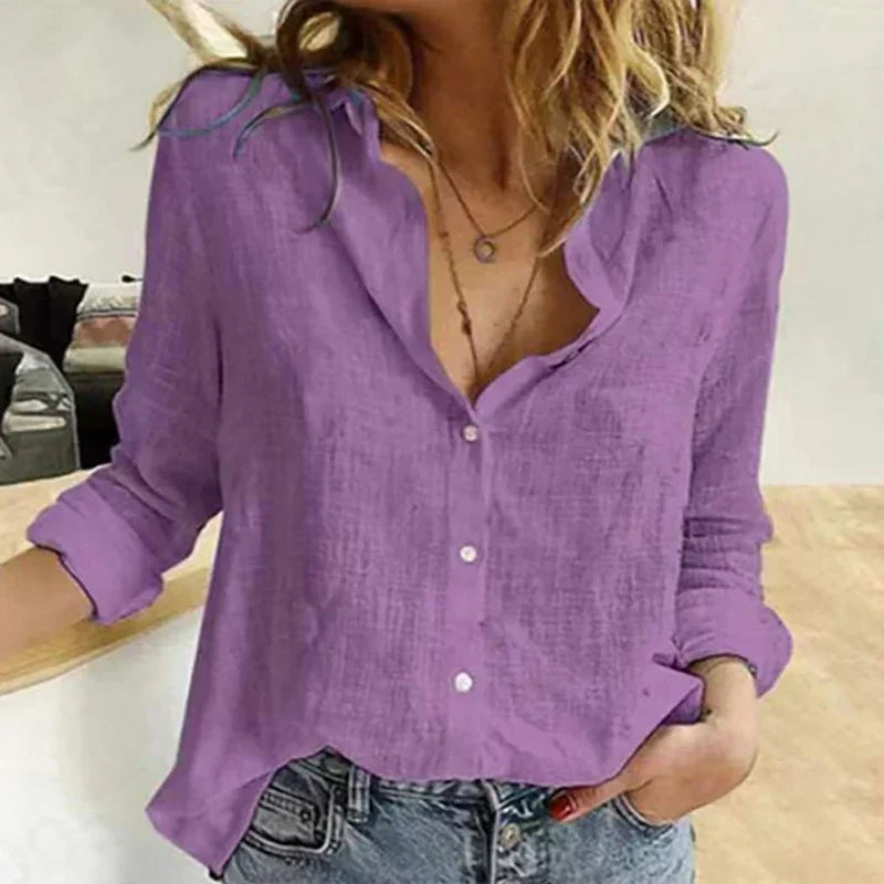 W&W Mode | Elegantes, lässiges Langarmshirt für Damen aus Polyester