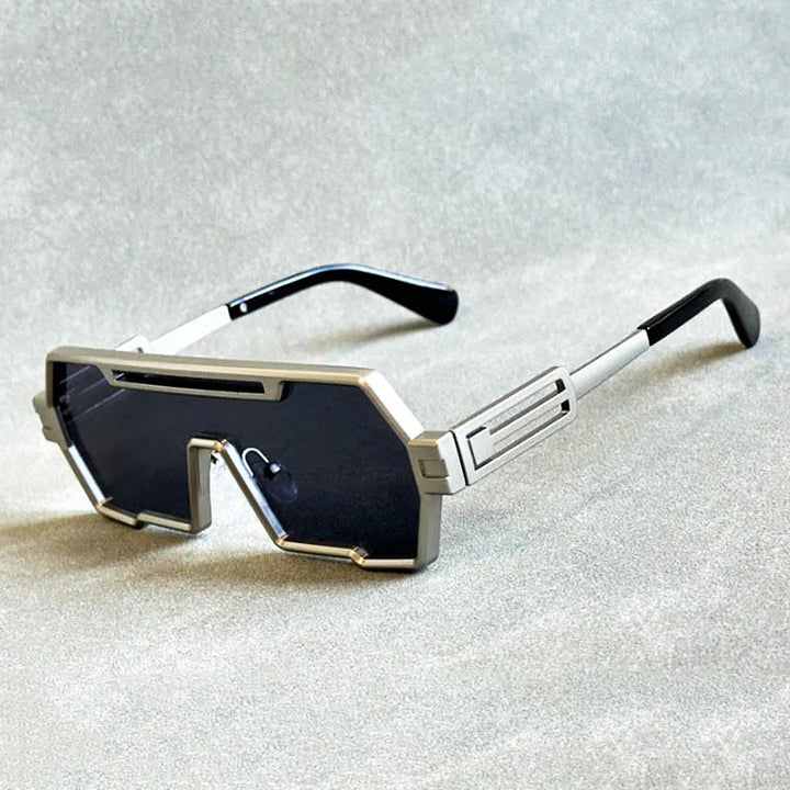 W&W Mode | Cyberpunk Shield Sonnenbrille Gepflegt & Futuristisch