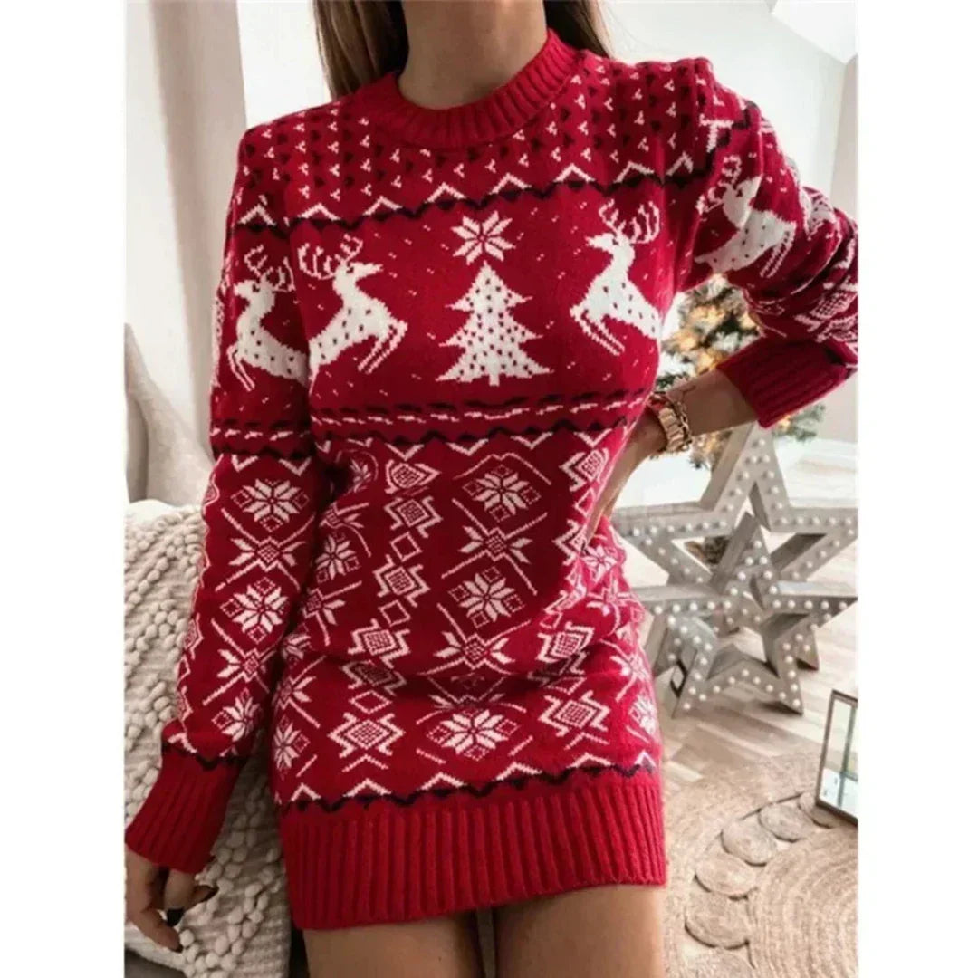 W&W Mode | Stilvolle Winter Chic Weihnachtskleid Für Frauen
