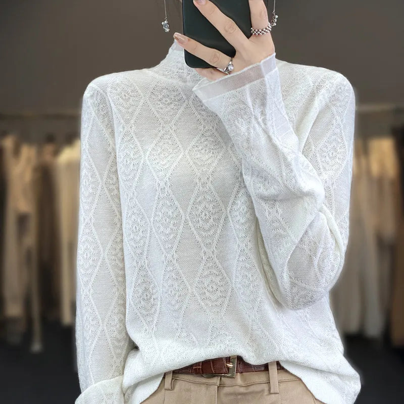 W&W Mode | Kaschmirpullover mit Karomuster