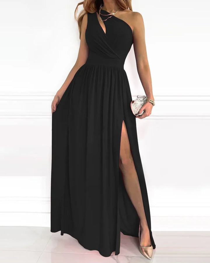 W&W Mode | Elegantes Maxi Kleid - Stilvolles Maxi Kleid mit One-Shoulder Design für besondere Anlässe