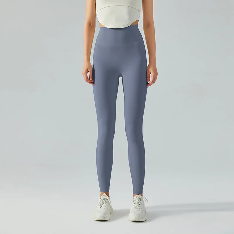 W&W Mode | Emily Sportswear Naked Hochtaillierte Tight Yoga Hosen Doppelseitig Gebürstet Pfirsich Po-Hebende Lauf Sport Fitness Leggings