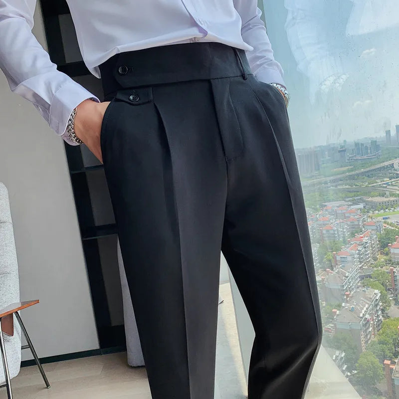 W&W Mode | Premium Hoher Taillenformeller Herrenanzughose
