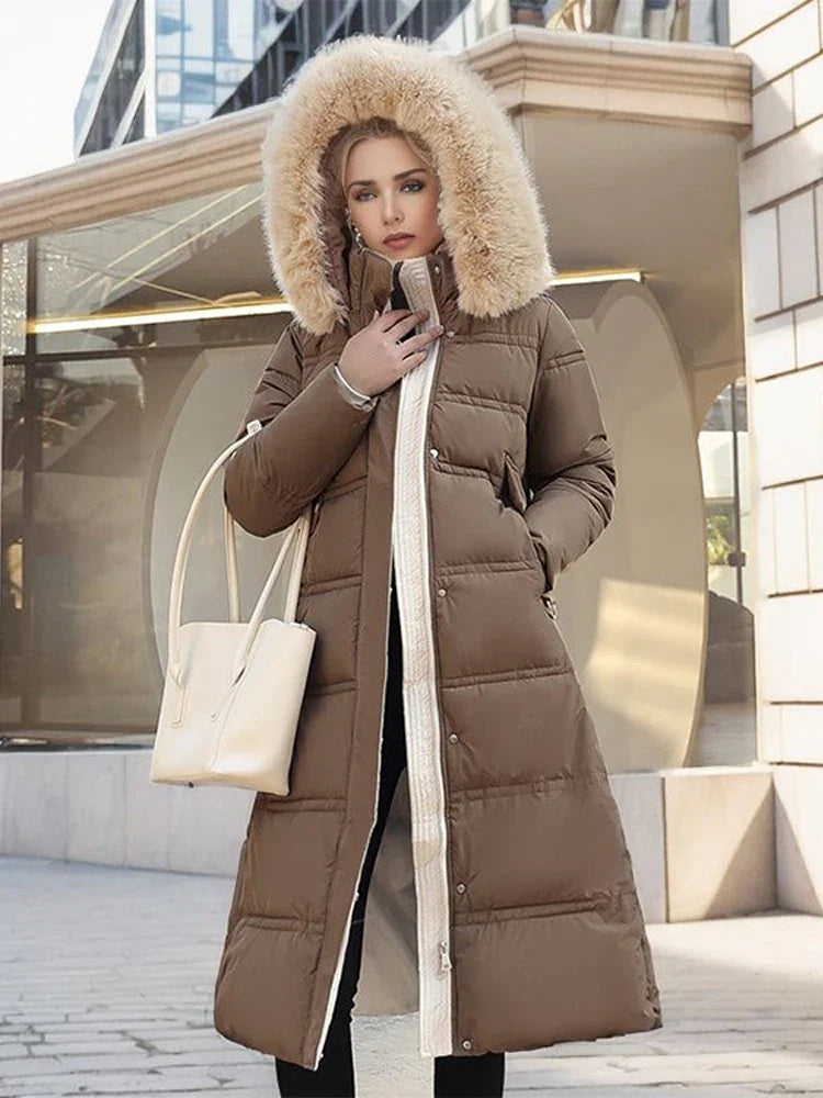 W&W Mode - Winterjacke mit Fellkragen und Gürtel