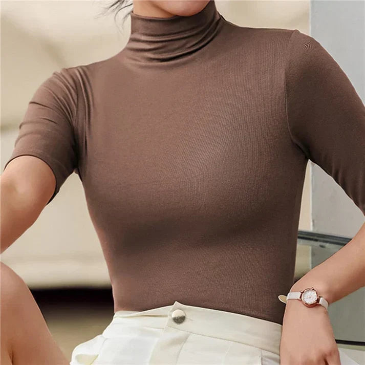 W&W Mode | Ultra-Dünner Nahtloser Rollkragenpullover