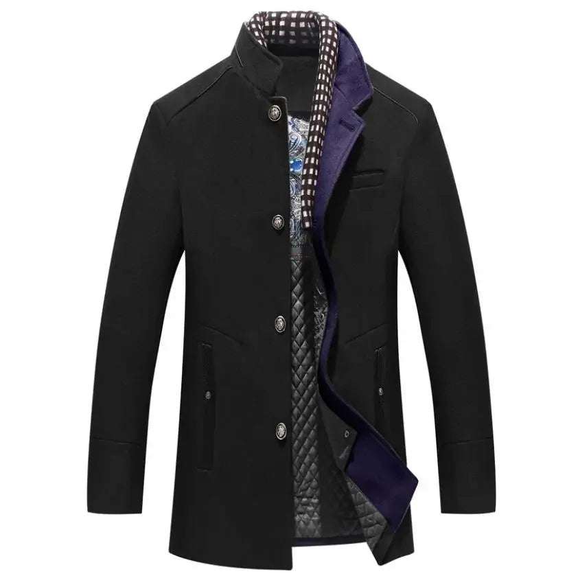 W&W Mode - Herren Wollmantel für Herbst/Winter