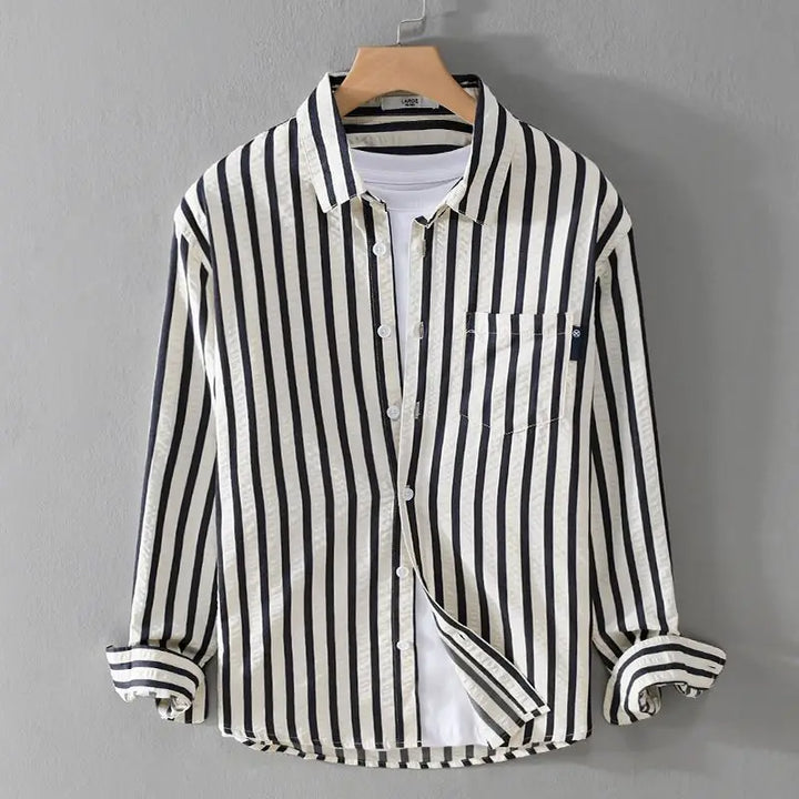 W&W Mode | Gestreiftes Lässiges Button-Down-Hemd