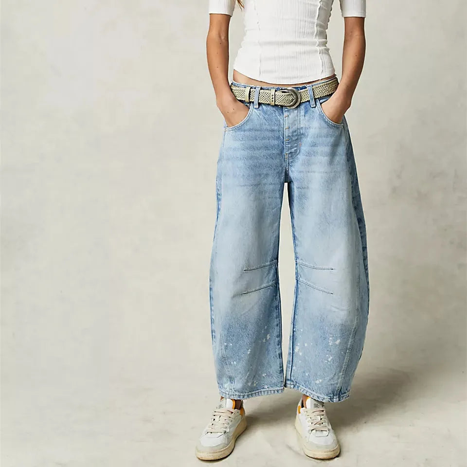 W&W Mode | Hohe Taille Vintage-Jeans für Damen