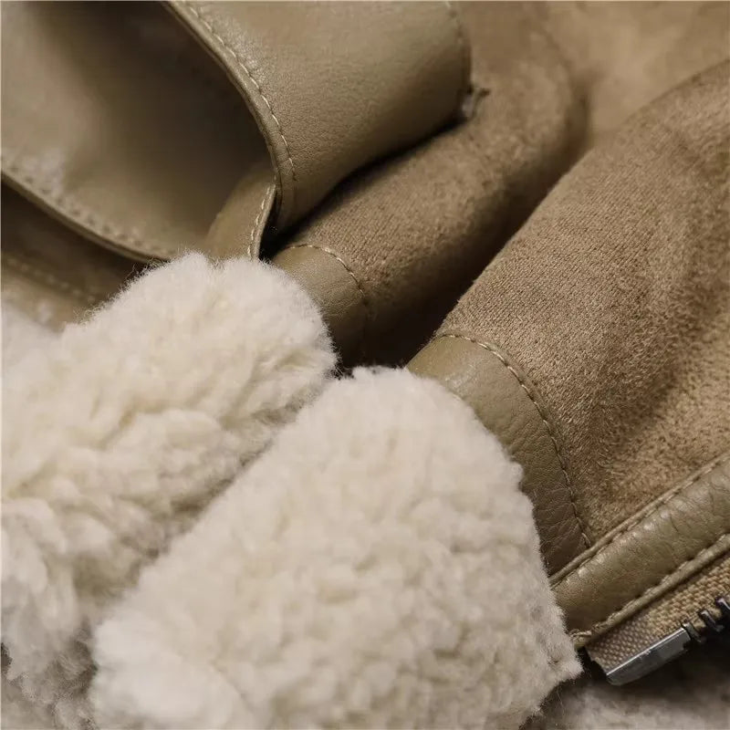 W&W Mode - Dicke Warme Wildlederjacke