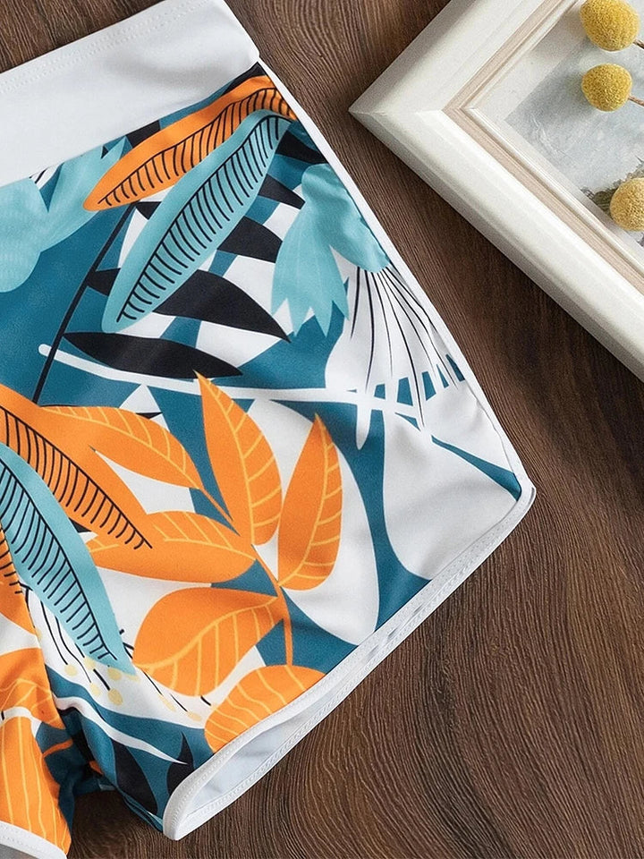 W&W Mode | Bikini-Set mit hoher Taille und Print