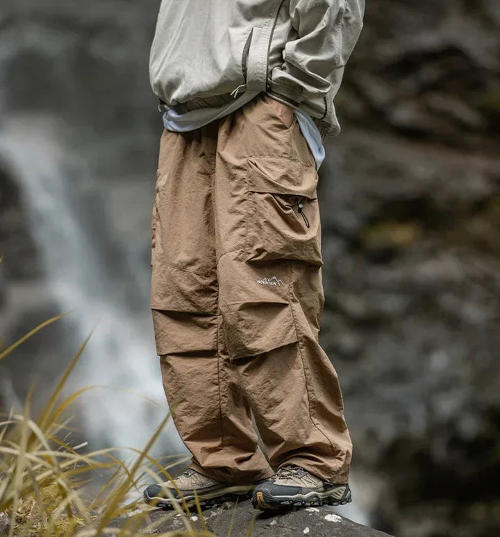 W&W Mode Herren Cargohose mit seitlichen Taschen und weiter Passform