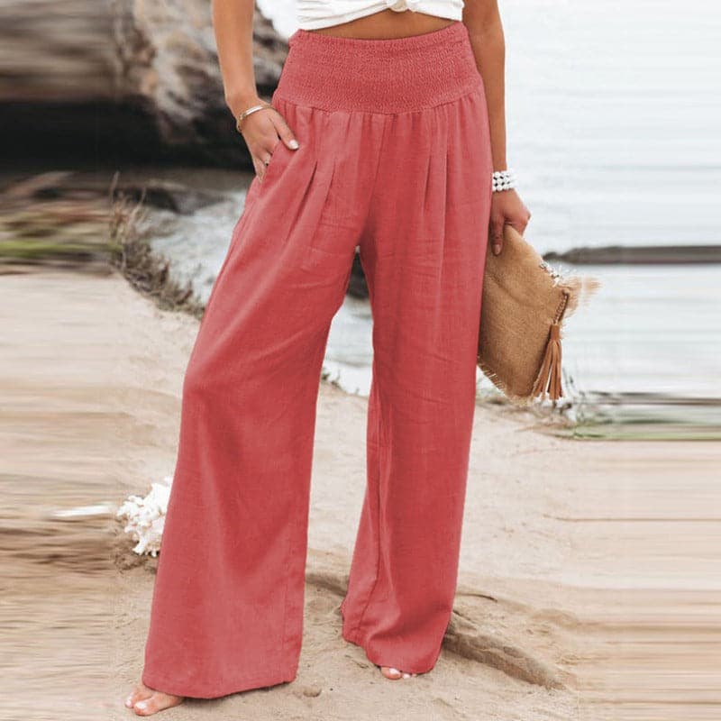 W&W Mode | Lässige weite Leinenhose für Frauen