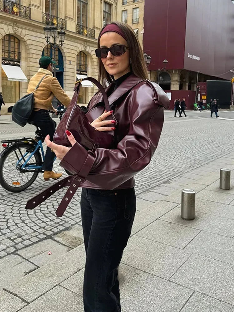 W&W Mode | Kurze Lederjacke Damen