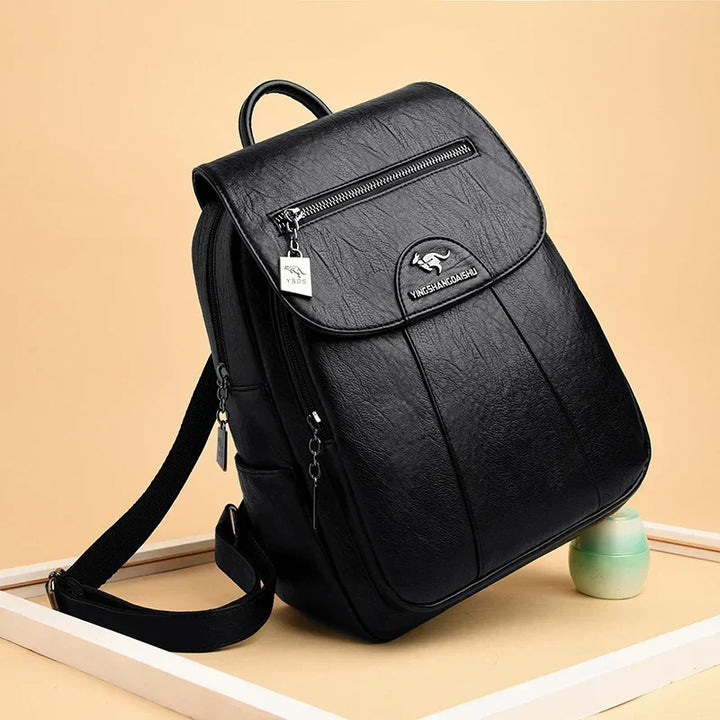 W&W Mode | Großer Leder Rucksack Mit Diebstahlschutz Für Damen