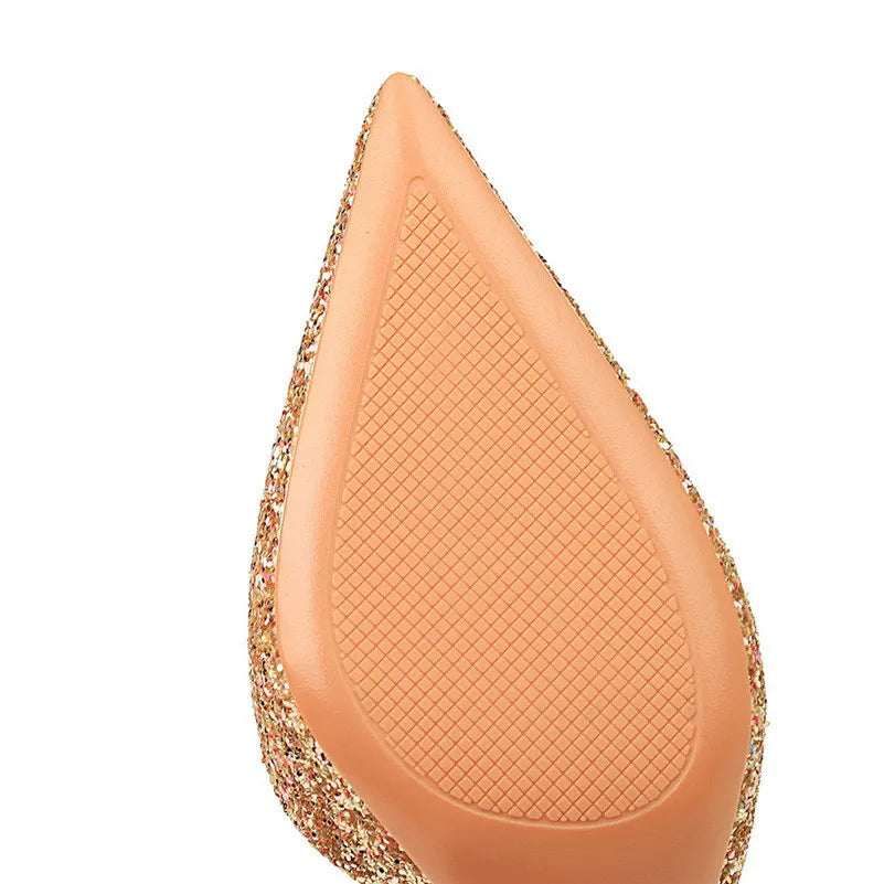 W&W Mode | Glitzernder, Spitzer Stiletto Absatz