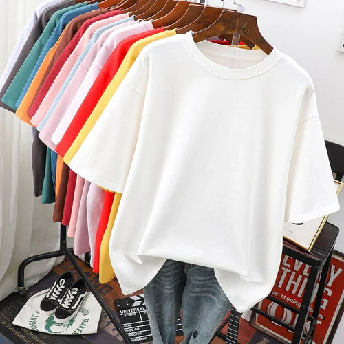 W&W Mode | Kuscheliges Baumwoll-Basic T-Shirt In Übergröße für Frauen