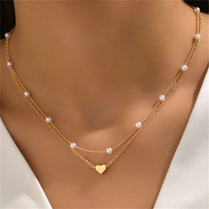 W&W Mode | Perlen Choker Herz Halskette Für Frauen