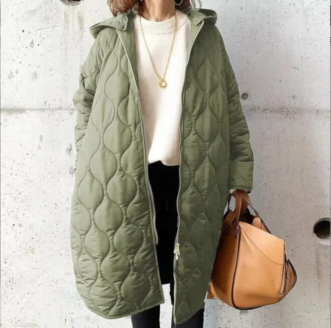 Lässige Winterjacke mit Kapuze