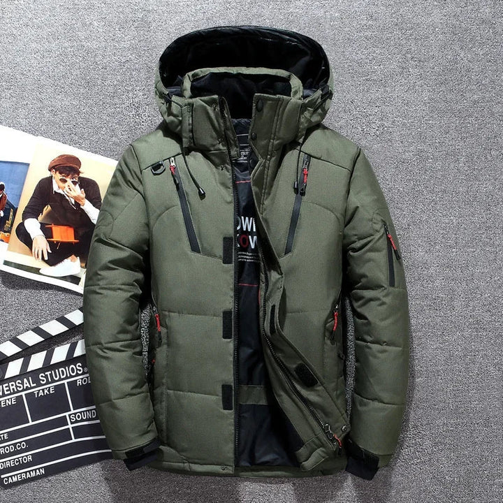 W&W Mode - Herren-Winterparka mit Kapuze - Warmer, winddichter Schneeparka für kalte Tage